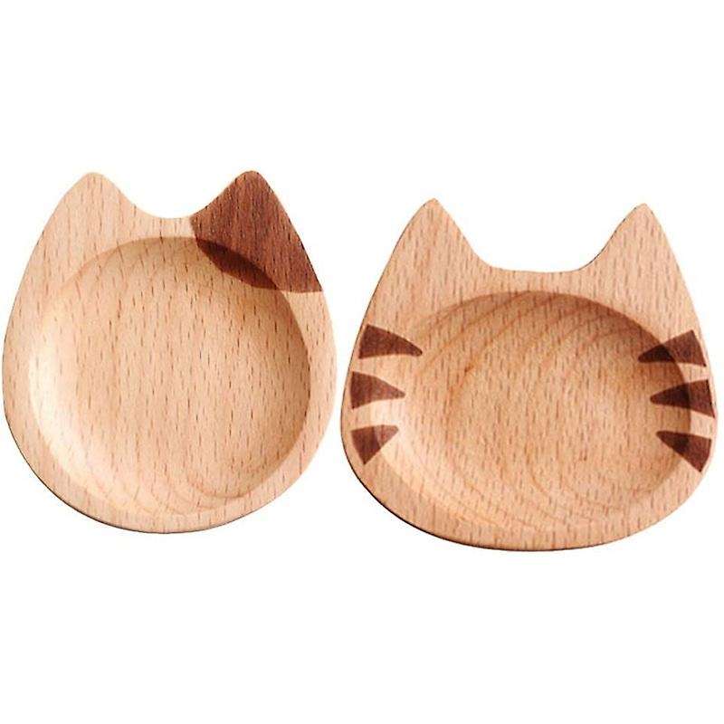 2 Pcs Wooden Dip Bowls Sauce Dishes Seasoning Dishes Serving Dishes Seasoning Bowl Sushi Soy Dishes