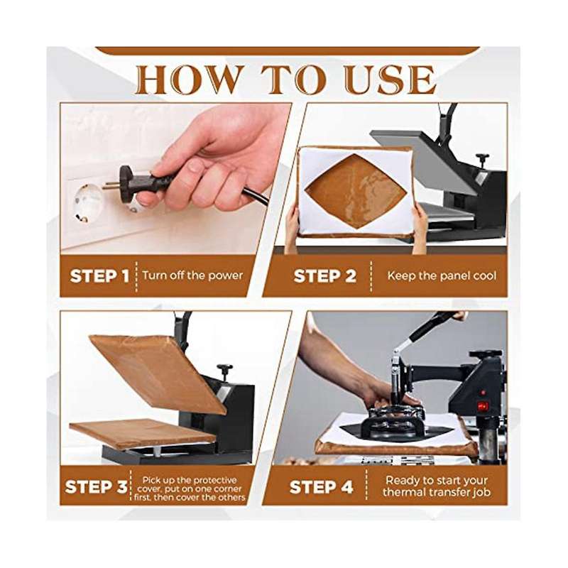 2 Pcs Wrap Cover for Heat Press Platen, 12 X 15 Inch Heat Press Cover Heat Resistant for Sublimatio