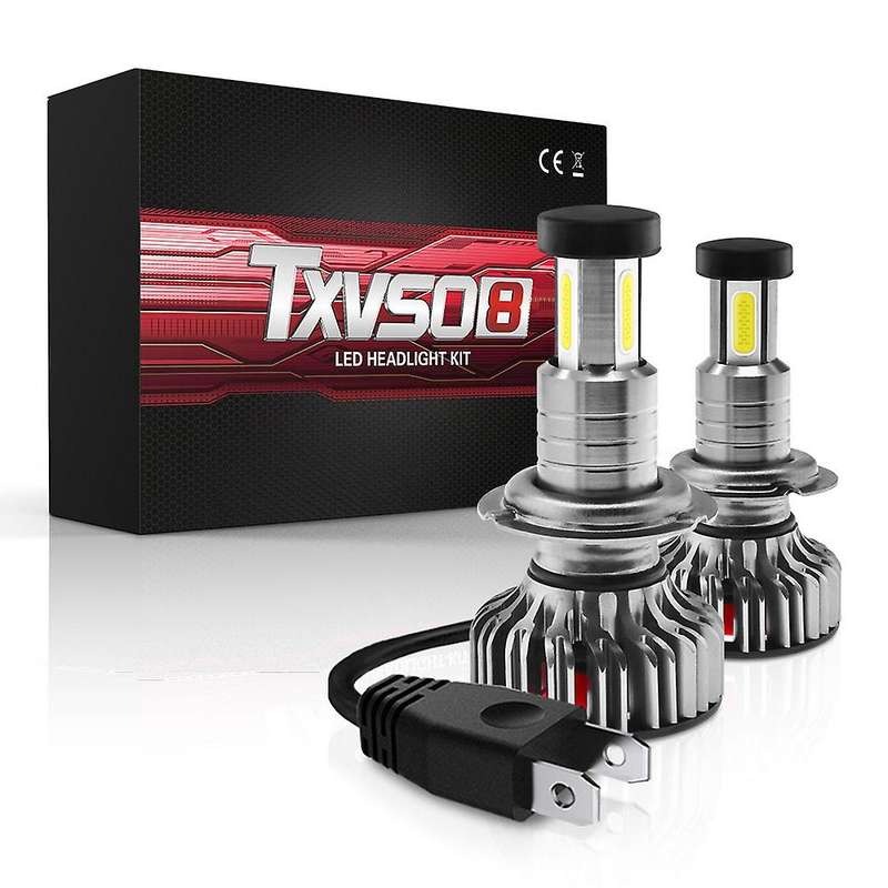 2 Pcs X3 H7 Bulbs, 110W 26000 Lumens Super Bright LED Waterproof Headlights Conversion Kit 6000K Coo