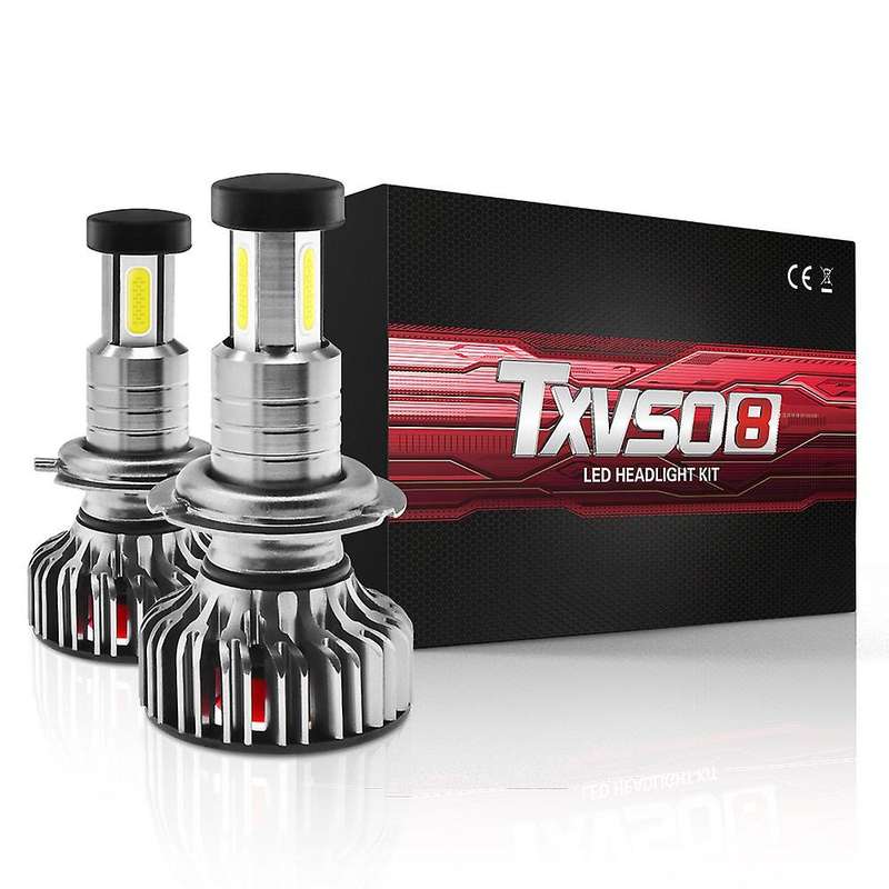 2 Pcs X3 H7 Bulbs, 110W 26000 Lumens Super Bright LED Waterproof Headlights Conversion Kit 6000K Coo