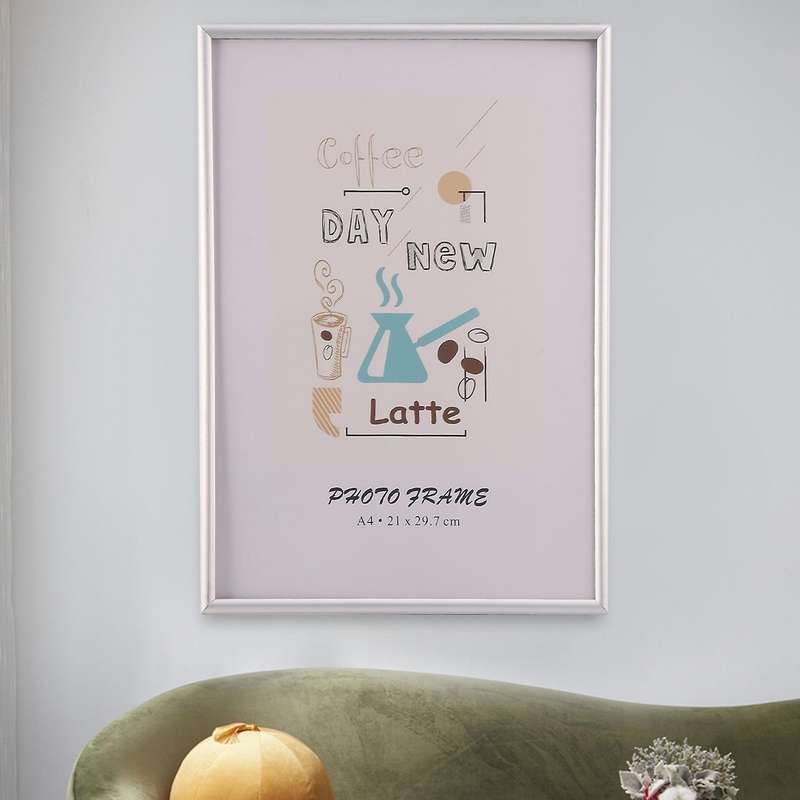 2 Picture Frames, A4 Silver Picture Frames, with Unbreakable S, Picture Frames for Family Photos, 2