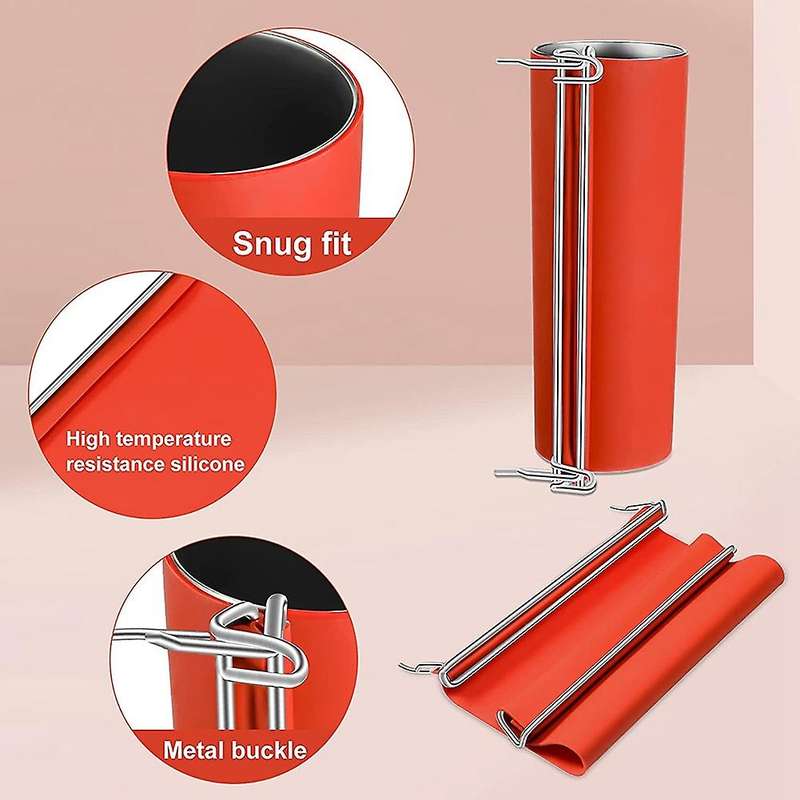 2 Pieces 20 Oz Silicone Tumbler Wrap Sublimation for Tumblers Printing Sublimation Tumblers in Oven