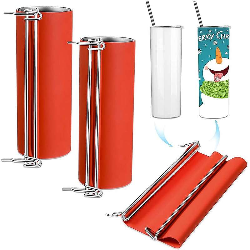 2 Pieces 20 Oz Silicone Tumbler Wrap Sublimation for Tumblers Printing Sublimation Tumblers in Oven