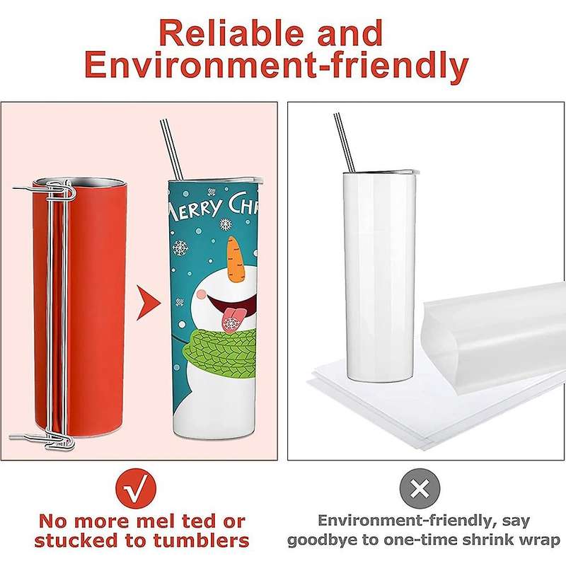 2 Pieces 20 Oz Silicone Tumbler Wrap Sublimation for Tumblers Printing Sublimation Tumblers in Oven