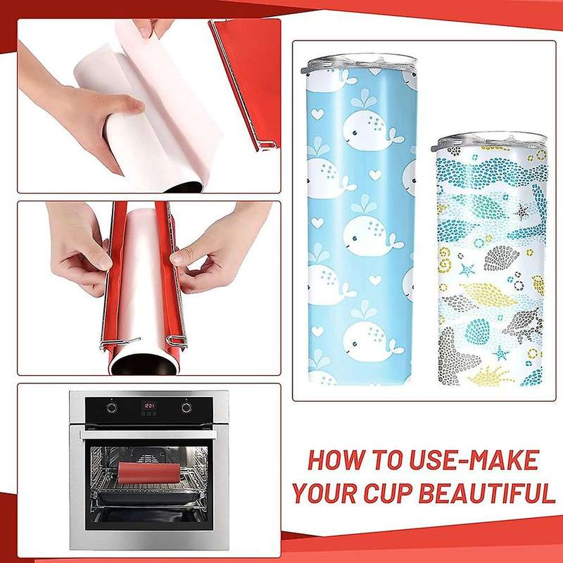 2 Pieces 15 Oz and 20 Oz Sublimation Mug Wrap Silicone Cup Clamp Heat Press Cup Wrap Mug Clamp Fixtu