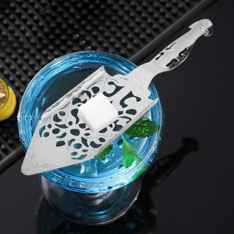 2 Pieces Absinthe Spoons, Stainless Steel Absinthe Cocktails Spoon Making Kit Gothic Absinthe Founta