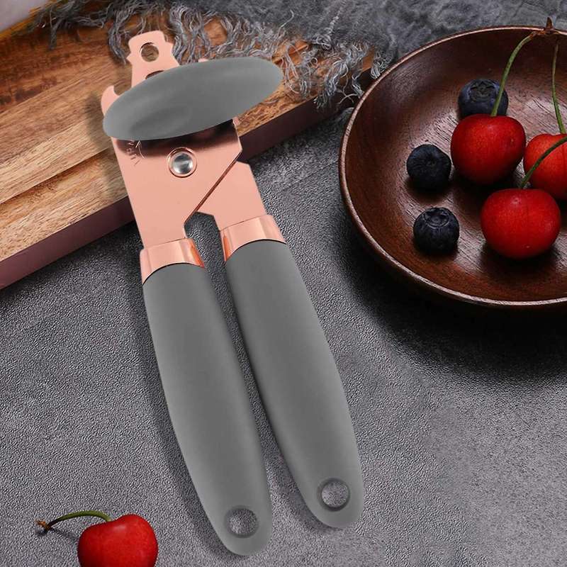 2 Pieces Manual Can Opener,stainless Steel Can Opener with Soft Grip Handles,kitchen Gadgets( Gold