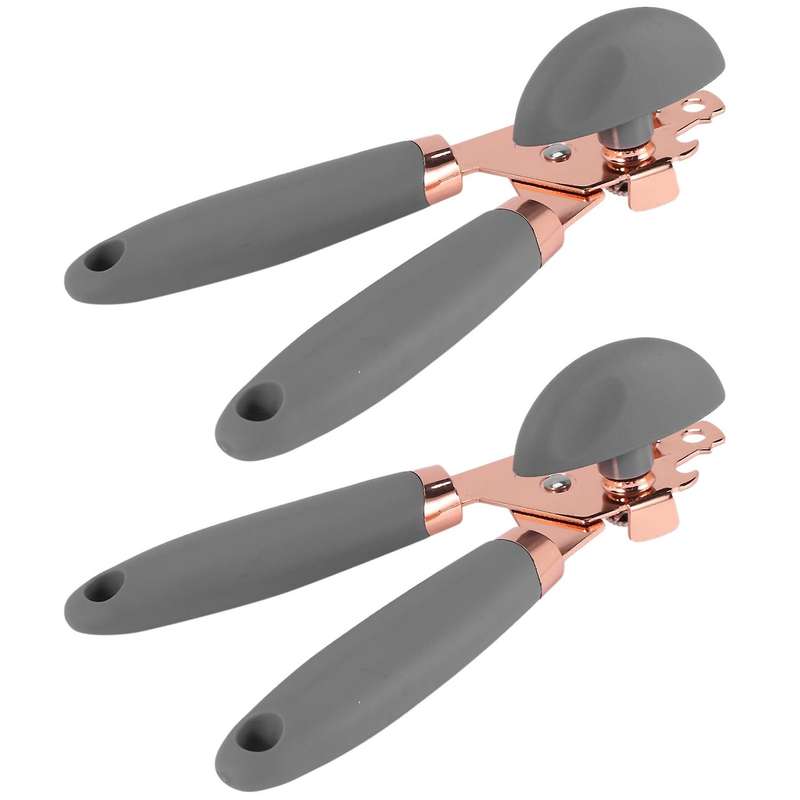 2 Pieces Manual Can Opener,stainless Steel Can Opener with Soft Grip Handles,kitchen Gadgets( Gold