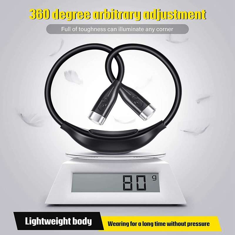 2 Pieces Neck Reading Light 3 Brightness Levels LED Reading Light Rechargeable Neck Book Light Flexi