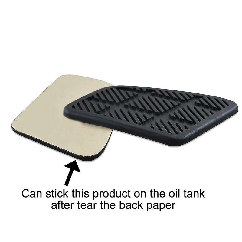 2 Pieces Motorcycle Gas Fuel Tank Rubber Pad Protector for Retro Cafe