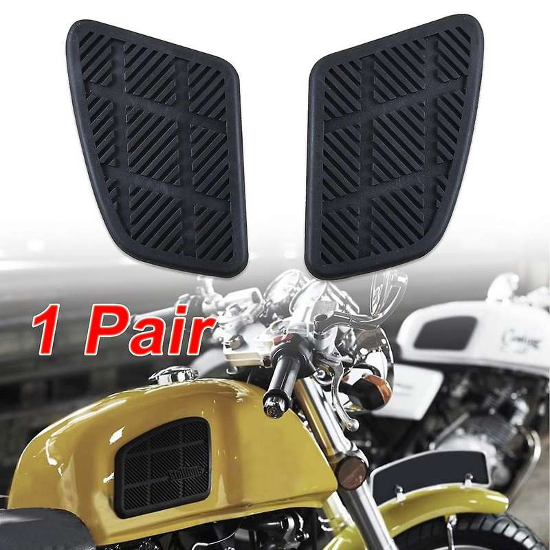 2 Pieces Motorcycle Gas Fuel Tank Rubber Pad Protector for Retro Cafe