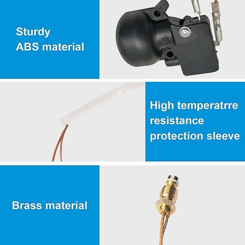 2 Pieces New Propane Gas Patio Heater Repair Replacement Parts, Thermocoupler & Dump Switch Control