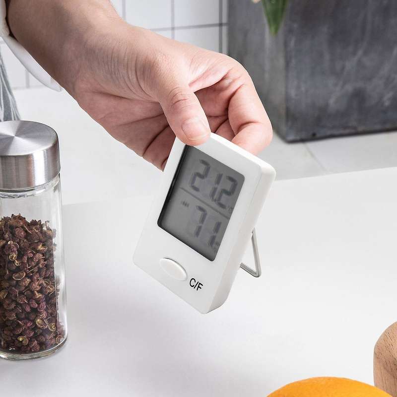 2 Pieces of Mini LCD Digital Thermometer Hygrometer Living Room Office Indoor Temperature Hygrometer