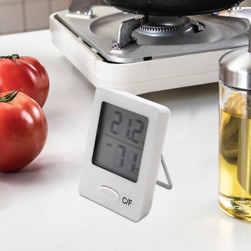 2 Pieces of Mini LCD Digital Thermometer Hygrometer Living Room Office Indoor Temperature Hygrometer
