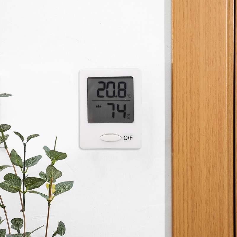 2 Pieces of Mini LCD Digital Thermometer Hygrometer Living Room Office Indoor Temperature Hygrometer