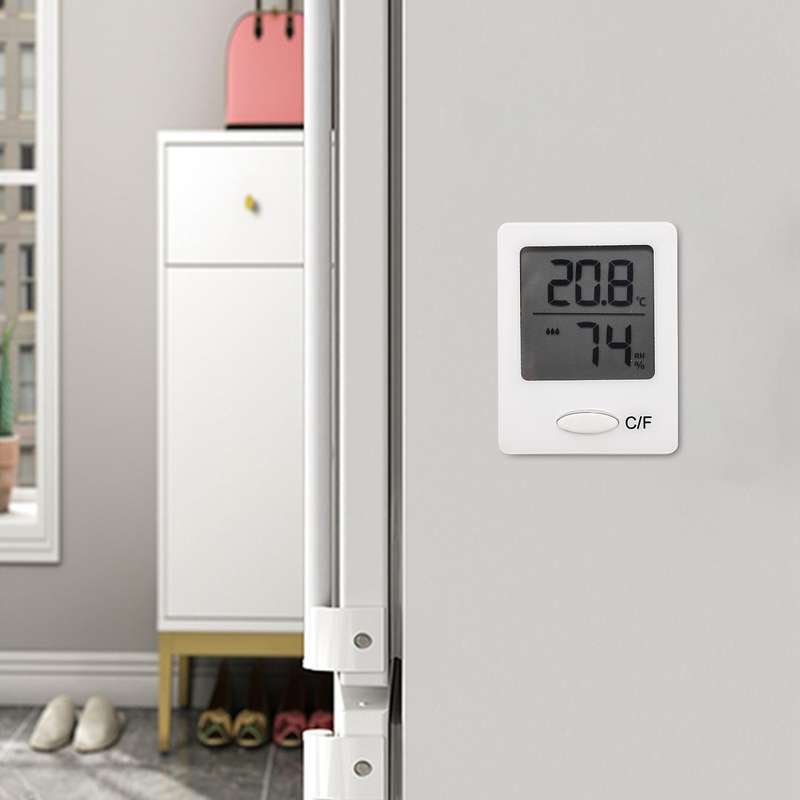 2 Pieces of Mini LCD Digital Thermometer Hygrometer Living Room Office Indoor Temperature Hygrometer