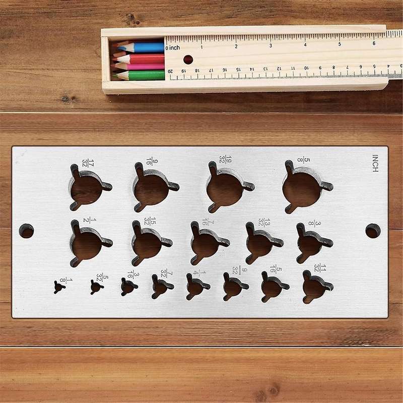 2 Pieces Steel Dowel Plate, Dowel Maker, Dowel Making Tool Imperial 17 Holes In 1/32in Increments Fr