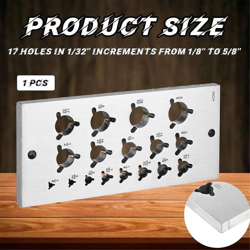 2 Pieces Steel Dowel Plate, Dowel Maker, Dowel Making Tool Imperial 17 Holes In 1/32in Increments Fr