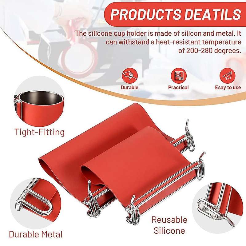 2 Pieces Sublimation Mug Wrap 11 Oz and 15 Oz Silicone Cup Clamp Cup Transfer Mug Wrap Cup Mould Cla