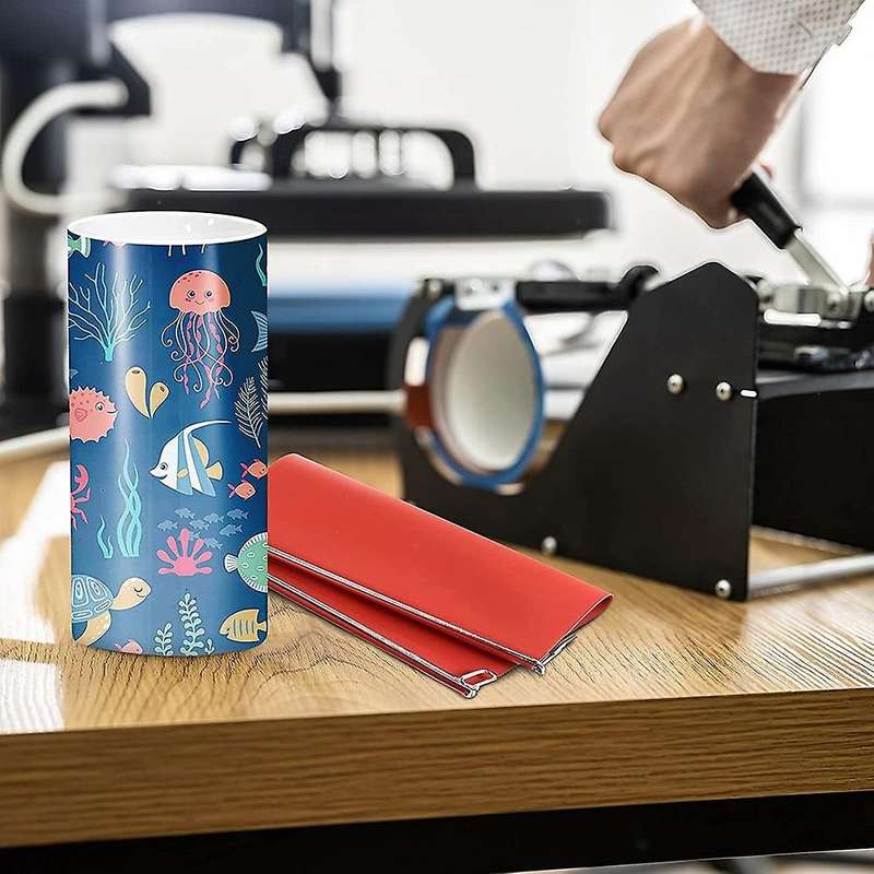 2 Pieces Sublimation Mug Wrap 11 Oz and 15 Oz Silicone Cup Clamp Cup Transfer Mug Wrap Cup Mould Cla