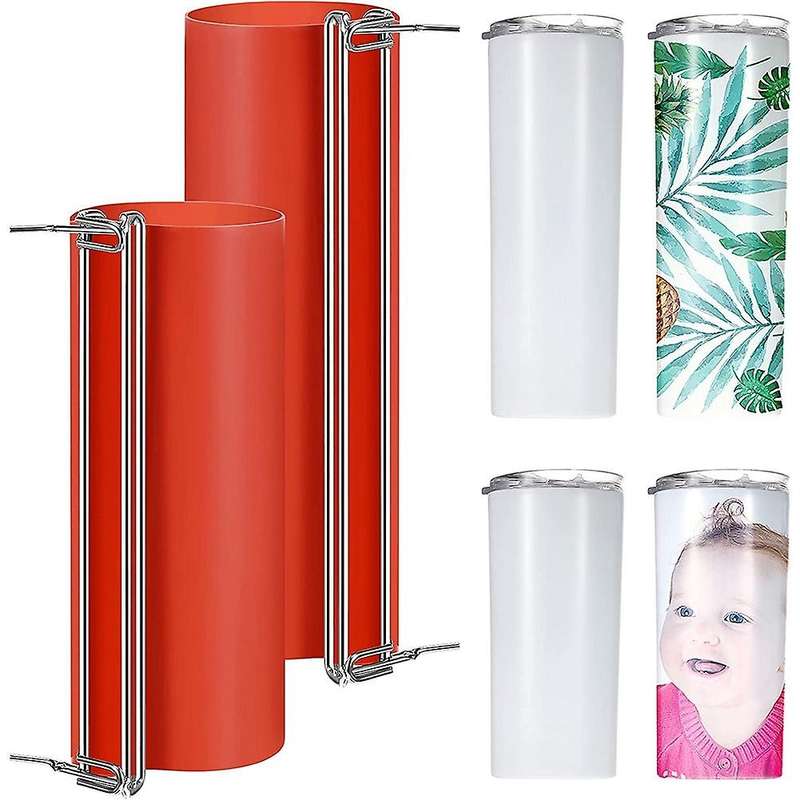 2 Pieces Sublimation Mug Wrap 11 Oz and 15 Oz Silicone Cup Clamp Cup Transfer Mug Wrap Cup Mould Cla