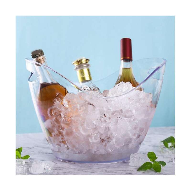 2 Pieces Of Transparent Ingot Ice Bucket Champagne Barrel Ktv Wine Barrel Beverage Cooler Beverage B