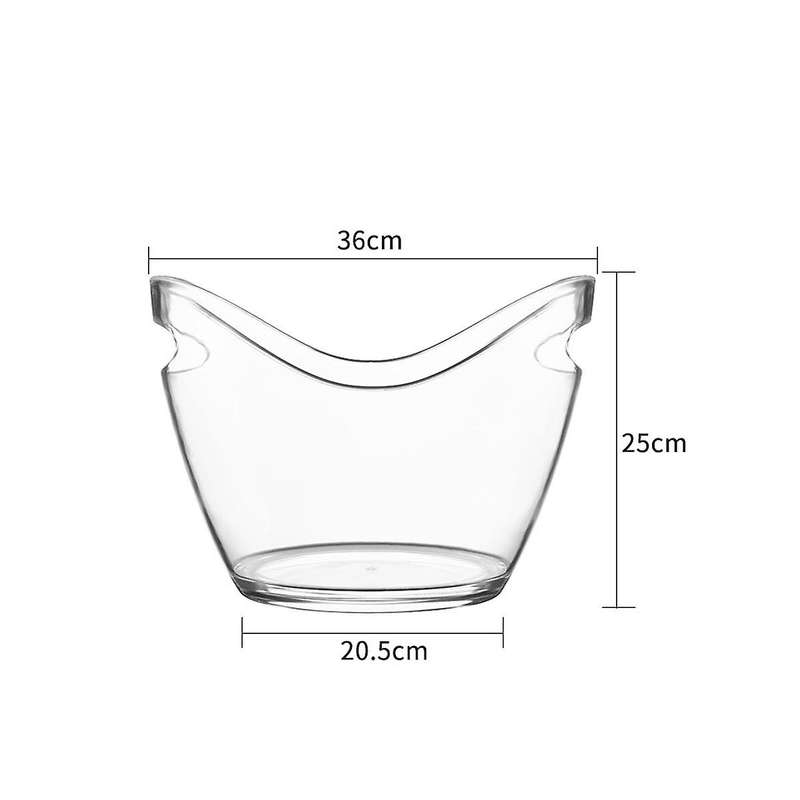 2 Pieces Of Transparent Ingot Ice Bucket Champagne Barrel Ktv Wine Barrel Beverage Cooler Beverage B