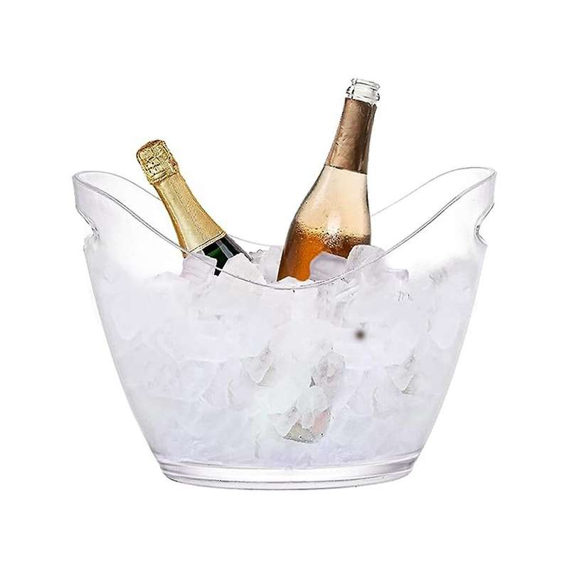 2 Pieces Of Transparent Ingot Ice Bucket Champagne Barrel Ktv Wine Barrel Beverage Cooler Beverage B