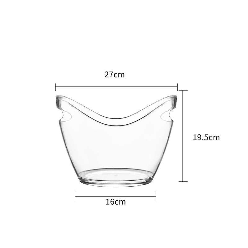 2 Pieces Of Transparent Ingot Ice Bucket Champagne Barrel Ktv Wine Barrel Beverage Cooler Beverage B