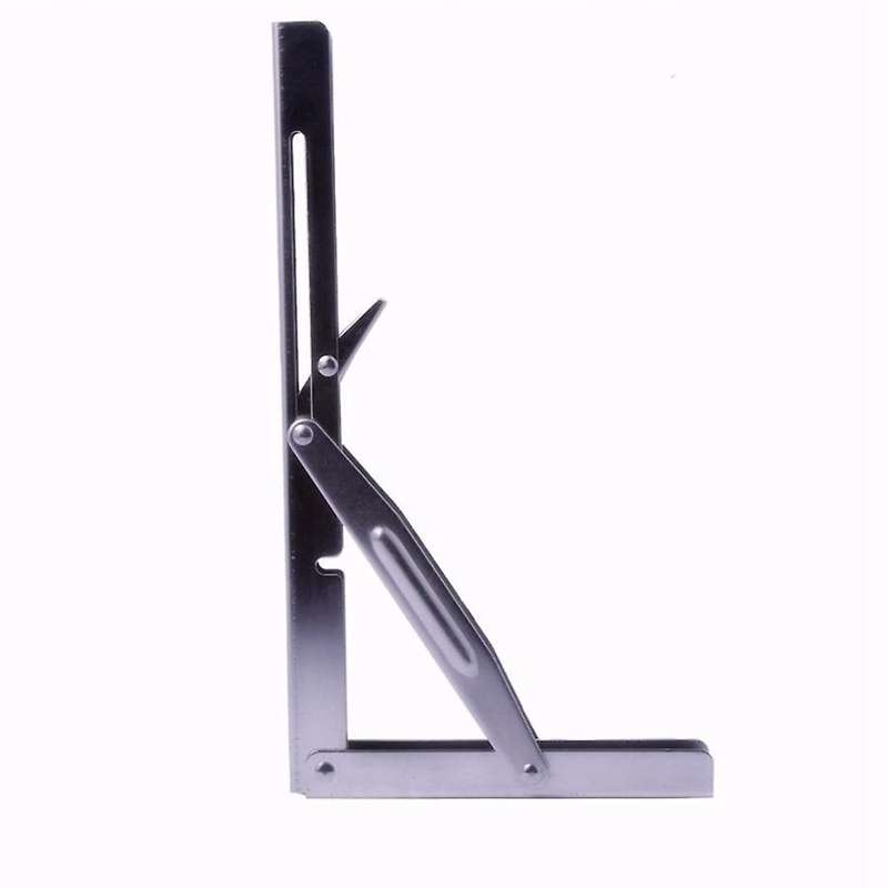 2 Pieces of Stainless Steel Folding Shelf Countertop Bracket 250KG Load Heavy Duty