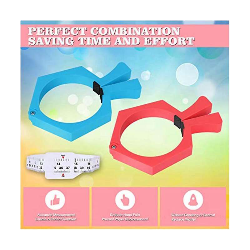 2 Pinch Perfect Tumbler Clamp and 1 Sublimation Blanks Tumblers Width Measuring Ruler, Perfect Tool