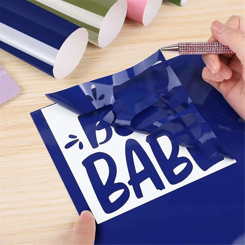 2 Rolls,12in X 30ft Matte Blue Vinyl&12in X 10ft Blue Adhesive Vinyl for DIY Home Decor and Car Deca