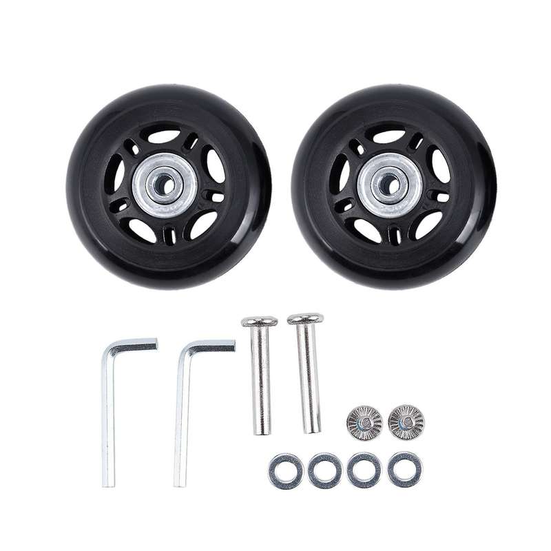 2 Set Luggage Replacement Wheels Axles and Wrench Repair set OD 68mm