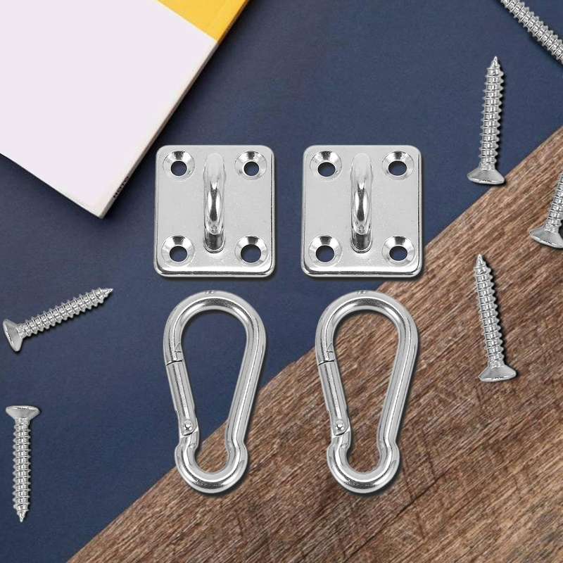 2 Sets Of Suspended Ceiling Wall Mount U-Shaped Hooks Stainless Steel Heavy Duty Multi-Function Hamm