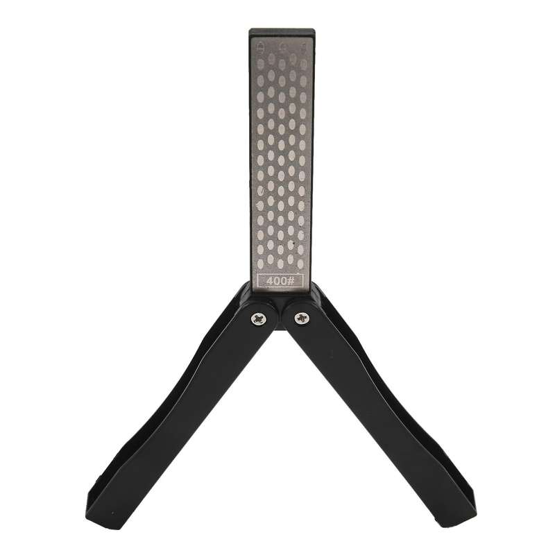 2 Side Folding Fan-Shape Stone Diamond Knife Sharpener Outdoor Repair Tools