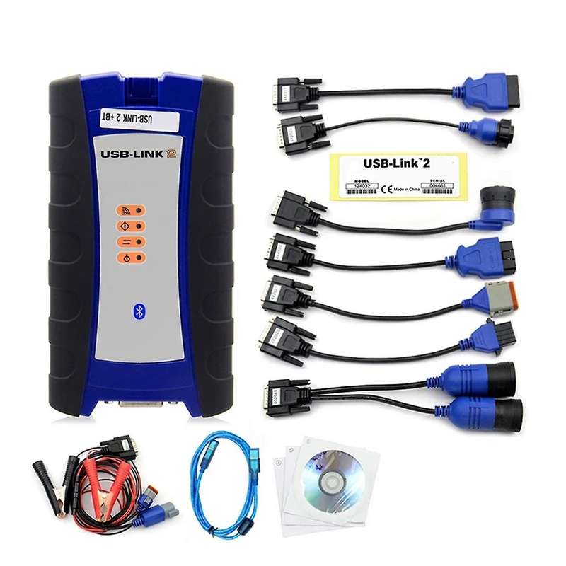 -2 Usb Link 2 125032 Truck Interface Diagnostics with Software Bluetooth for Heavy Duty Truck Scann