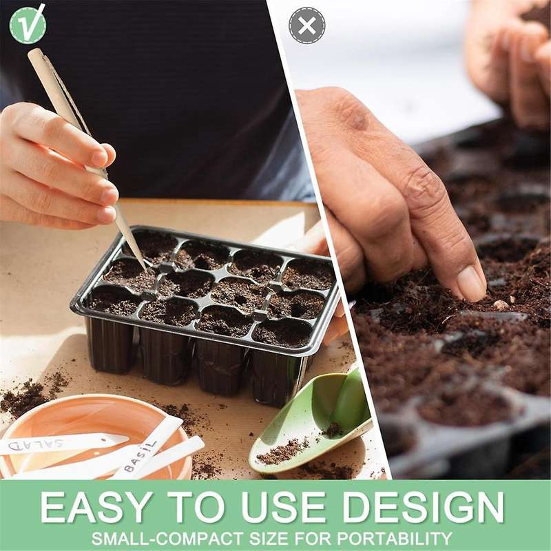 2 Wooden Plant Seed Spacing and Interval Ruler with Vegetable Spacing Suggestions Seed Spacer for Pr