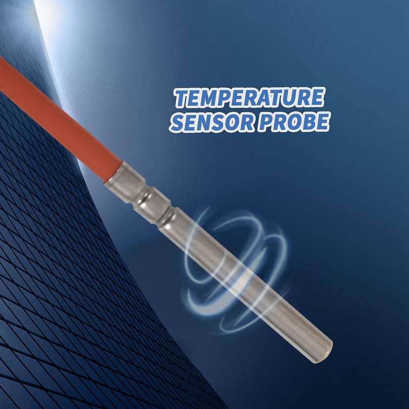 2 Wire PT1000 Temperature Sensor Thermistor Silicone Coated 1.5Meters Probe 45mm x 5mm -50-180 Cent