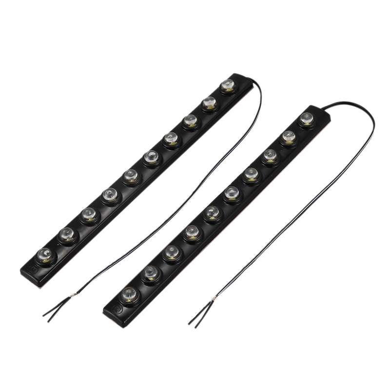 2 X 20w Daytime Running Lights Auto Drl Led Driving Lights 10 Cob Led Car Bulb 200lm Dc 12v (white