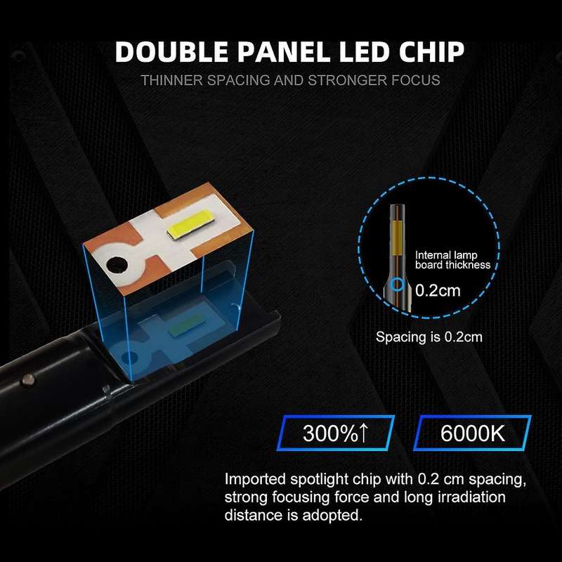 2 X 6000K H4 LED H7 H11 H8 HB4 H1 HB3 Auto 1905 Car Headlight Bulbs 60W 6000LM (9006/HB4)