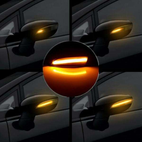 2 X Car LED Dynamic Turn Signal Light Side Rearview Mirrorr Sequential Light for Fiesta B-Max 2008-2