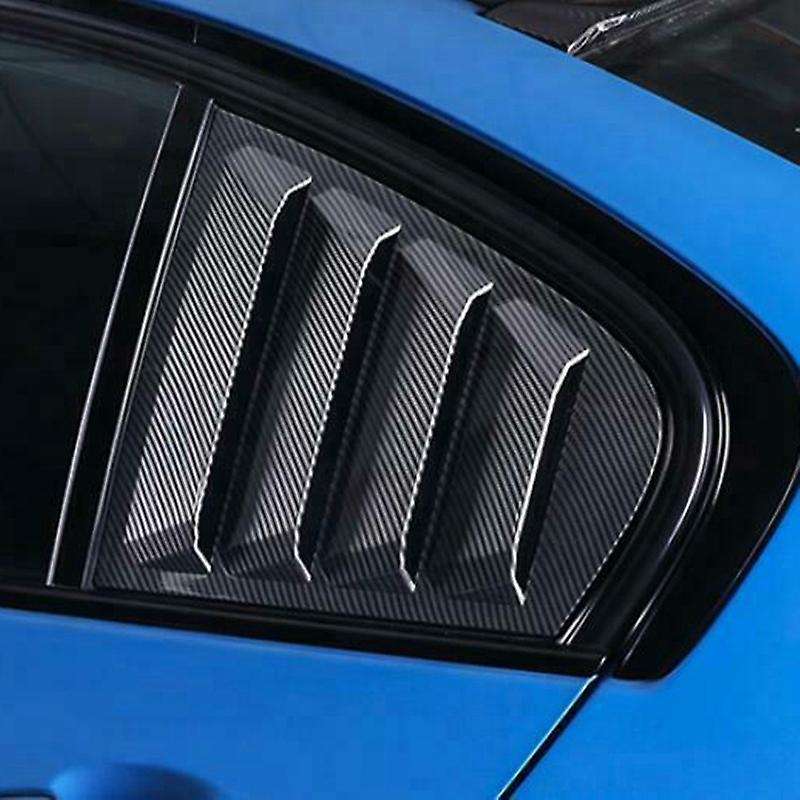 2 x Carbon Fiber Style Rear Side Window Louvers Scoop Cover Vent for - F30 3-Series 2012-2017