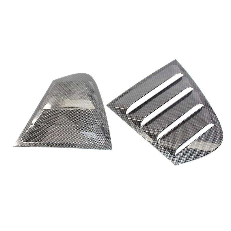 2 x Carbon Fiber Style Rear Side Window Louvers Scoop Cover Vent for - F30 3-Series 2012-2017