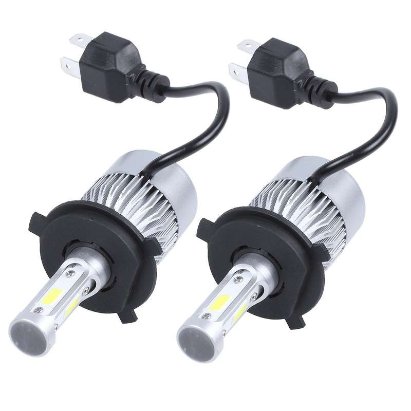2 x S2 H4 72W 8000LM led Headlight Car Hi/Lo Beam Bulbs 6000K White