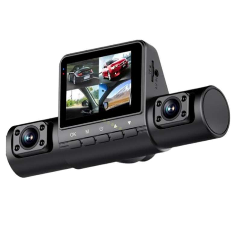 2.0-Inch Car Quad-Record HD Night Vision Tachograph Car Front and Rear Left and Right Simultaneously