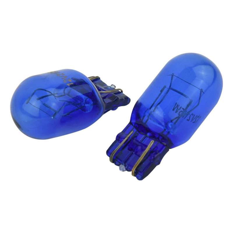 2 x W21 5W T20 580 Dual Filament Sidelight 7443 Super White HID Xenon Bulbs 6000k