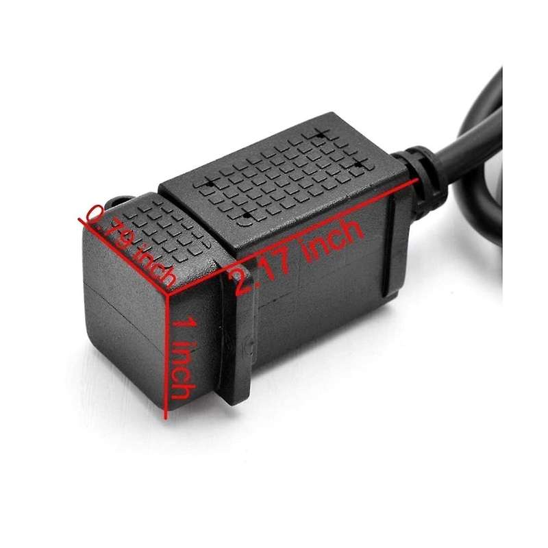 2.1A Motorcycle Handlebar Charger Adapter Power Supply Socket Dual USB Port 12V Waterproof for Phone