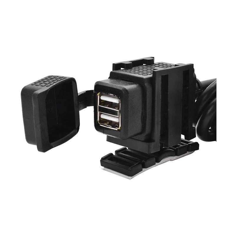 2.1A Motorcycle Handlebar Charger Adapter Power Supply Socket Dual USB Port 12V Waterproof for Phone