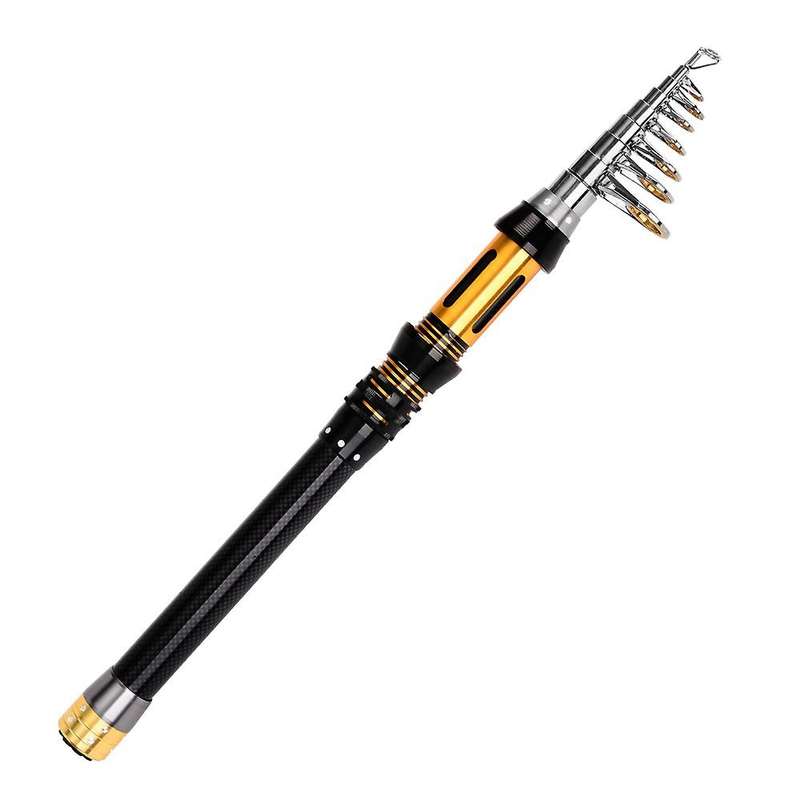 2.1M Telescopic Fishing Rod and Reel Combo Full Kit Spinning Fishing Reel Gear Organizer Pole Set wi