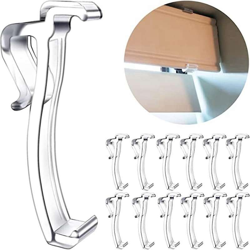 2.5 Inch Valance Clips Window Blind Clips Clear Plastic Valance Retainer Holder Valance Clips(12 Pie